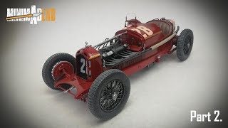 Alfa Romeo 8C 2300 Monza - 1/12 Italeri model kit build Part 2.