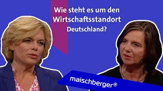 Katrin Göring-Eckardt (Grüne) & Julia Klöckner (CDU) zu Wirtschaftspolitik + Migration |maischberger
