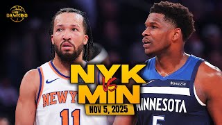 New York Knicks Vs Minnesota Timberwolves Full Game Highlights Nov 5, 2025 Freedawkins