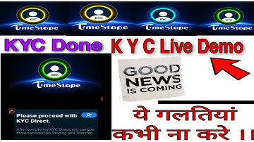 Timestope KYC Live demo/kyc verification in hindi/timestope community review in hindi...............