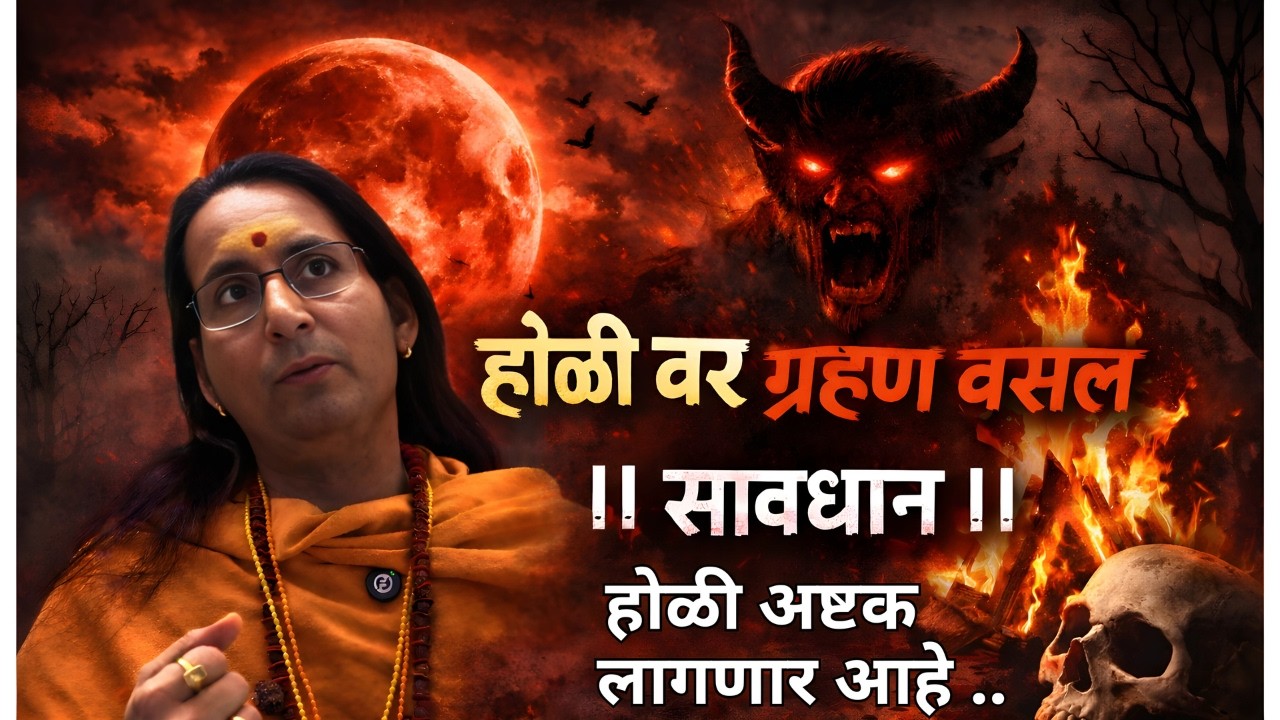 होळी + चंद्रग्रहण = शुभ की अशुभ ? कोणते कार्य करू नये ? धक्कादायक माहिती 😮 #holi