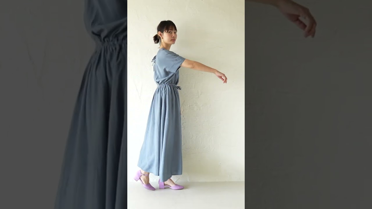 LE'RURE 半袖ワンピース MEDIUM ブルー 楽天市場】ワンピース 半袖 無地 レディース 春 夏 秋 トップス 可愛い