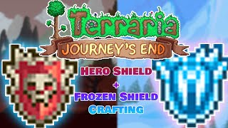Terraria 1.4 Hero Shield + Frozen Shield Crafting (Wiki Links and Time Stamps in the Description)