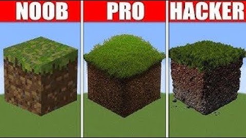 Pixel Art NOOB vs PRO vs HACKER Grass Block in Minecraft