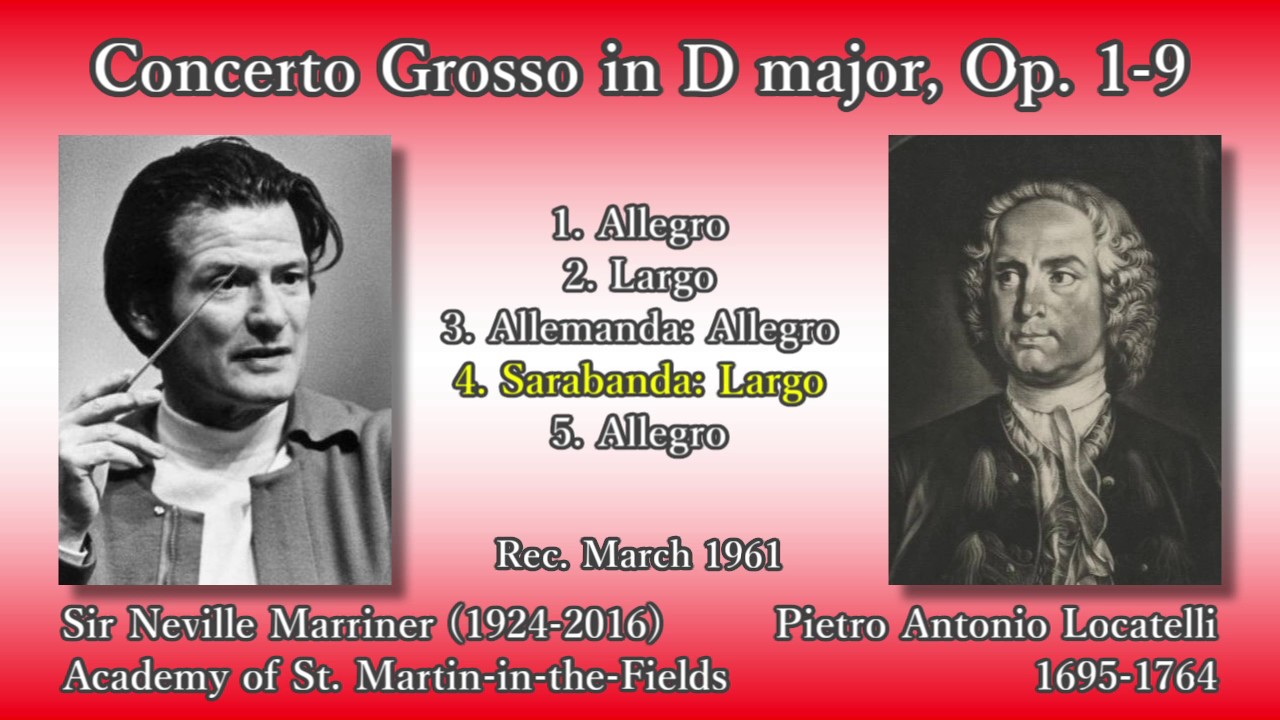 Locatelli: Concerto Grosso, Op. 1-9, Marriner & The Academy (1961