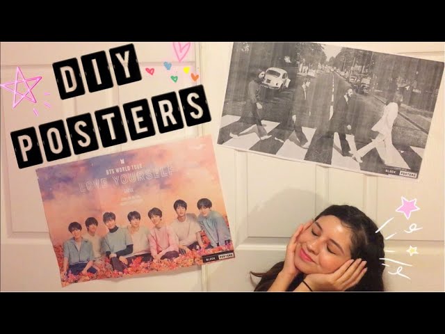 HOW TO MAKE YOUR OWN POSTERS! (BTS & The Beatles) 