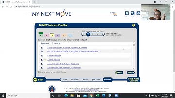 Finding a Career Using the O*Net Interest Profiler