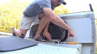 Vlog of my Truck Camper build. In this episode I start work on the murphy bunk bed and install the frameless insulated RV window.