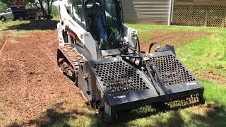 Lawn prep with the Bobcat 6B Landscape Rake