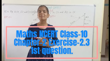 Maths class-10 NCERT chapter-2 Triangles Ex-2.3 | 1st Solution || Exercise-2.3 || Maths Class-10