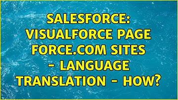 Salesforce: Visualforce Page Force.com Sites - Language Translation - How?