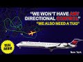 Endeavor CRJ9 performs emergency landing at Kennedy Airport. Loss of nose wheel steering. Real ATC