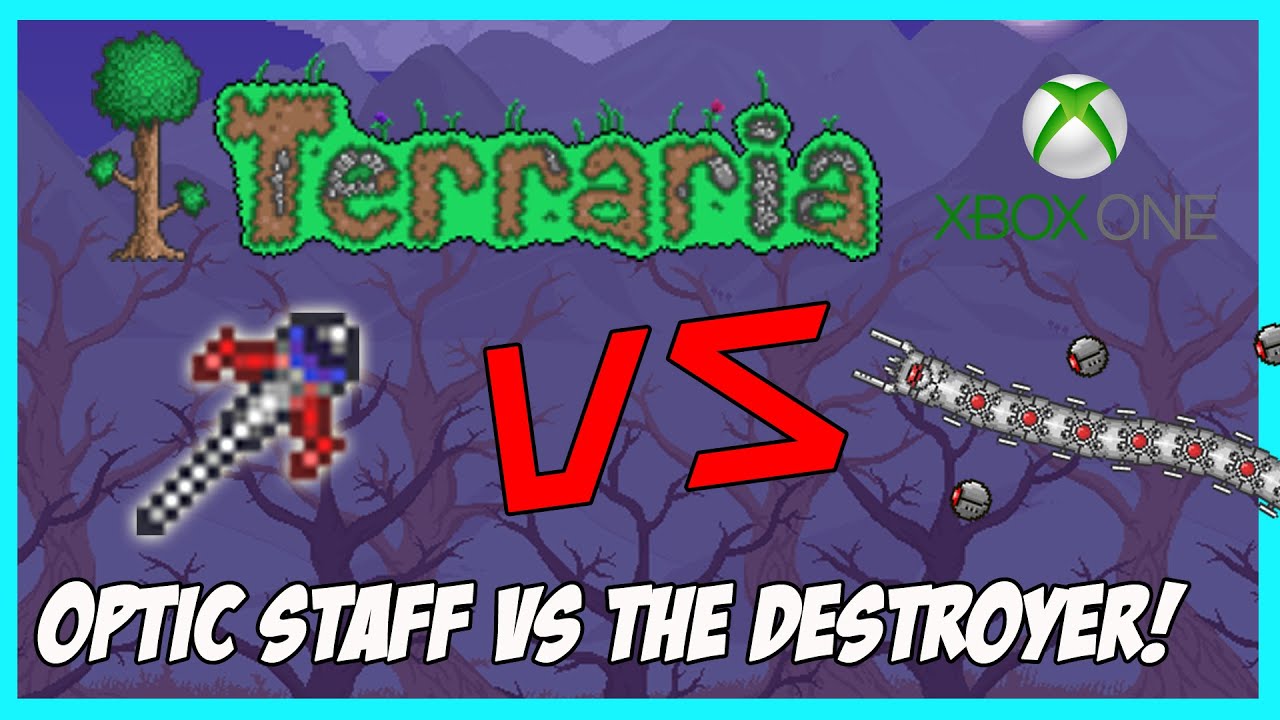 Terraria Optic Staff vs The Destroyer Summoner Loadout Challenge w/Failed Twins YouTube