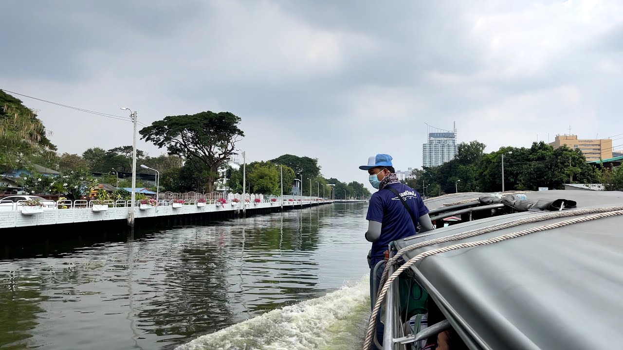 [4K] Bangkok Canal Boat Ride From Asoke Pier To Bang Kapi Mall, Video ...