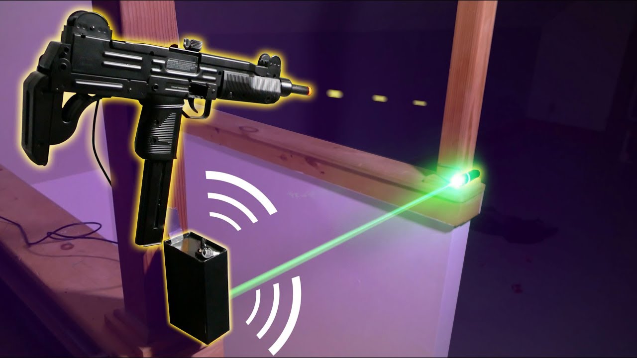 How to Build an Airsoft LASER Trip-wire! - INSANE ALARM SYSTEM