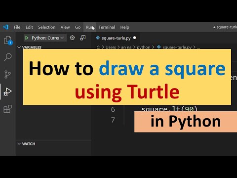 How to draw a square in Python using Turtle