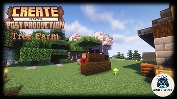 I Built a Basic Tree Farm in Minecraft Create