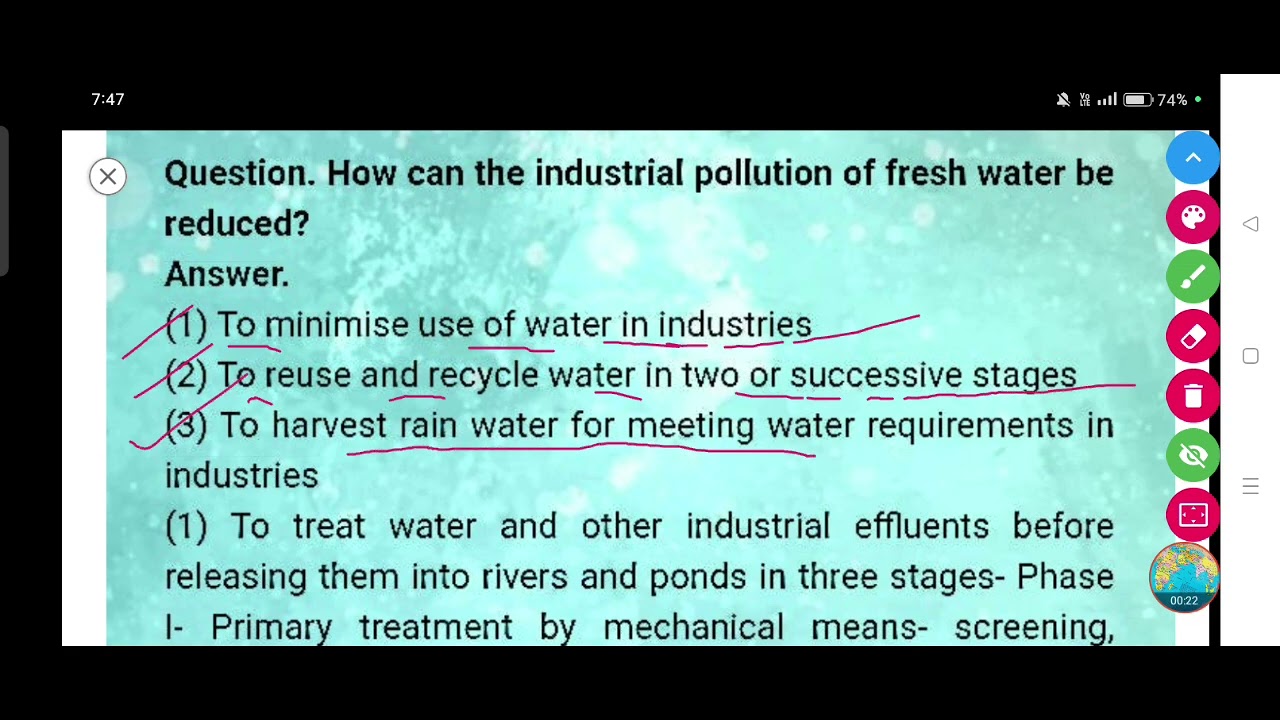 How can the industrial pollution of fresh water be reduced?