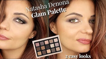 NATASHA DENONA GLAM EYESHADOW PALETTE: Soft Glam / Quick Smokey Eye Tutorial and First Impressions
