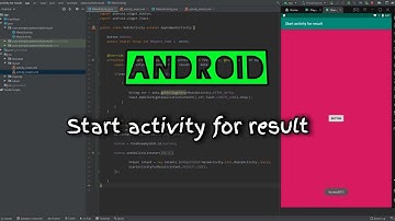 Android _ Start activity for result