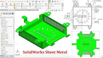 SolidWorks Advanced Sheet Metal Tutorial  Steel Cover