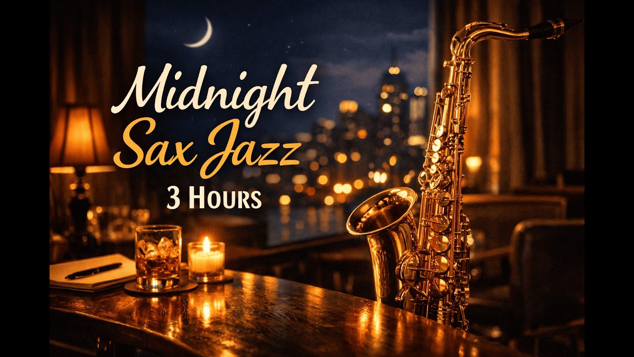 Midnight Sax Jazz 🌙 3 Hours of Deep Focus & Late Night Relaxation