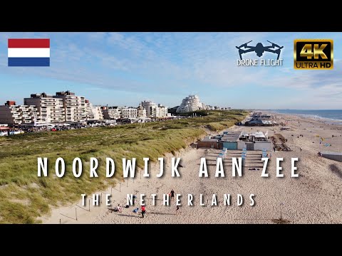 NOORDWIJK aan Zee, The Netherlands | Drone Flight & Walking Tour [4K]