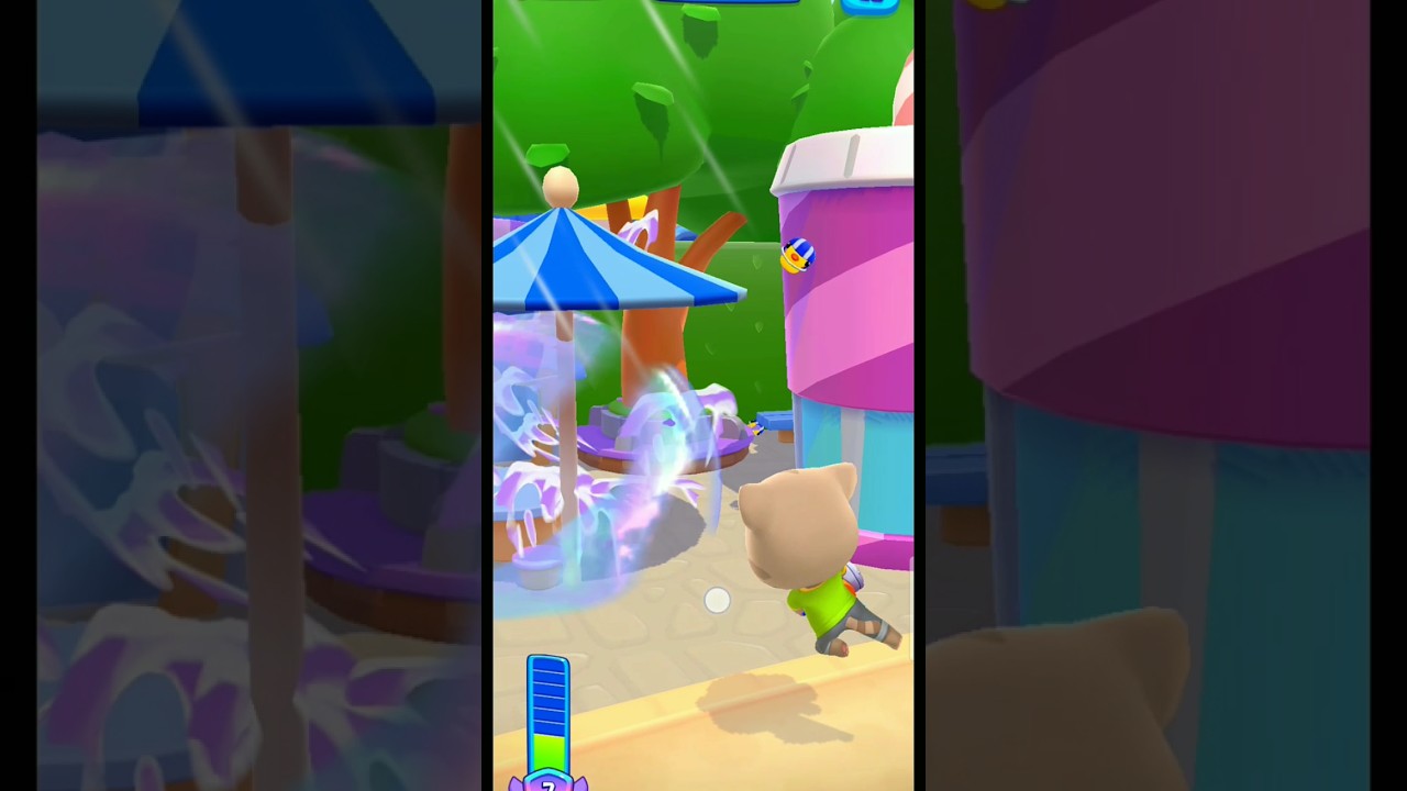 EPIC SLOW MOTION EDIT IN TALKING TOM BLAST PARK! 