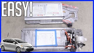 how to replace hybrid battery toyota prius v 2012-2017 | code p0a80 fix it!