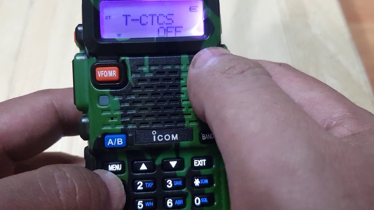 วิธีปิดโทนอนาล็อก Icom uv 95 ลายพราง