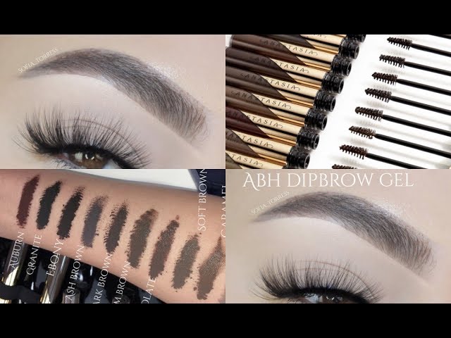 NEW ABH DIPBROW GEL Review + Swatches + Demo - YouTube