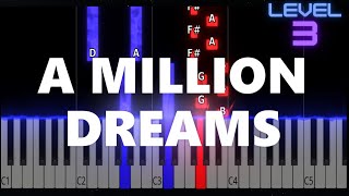 A Million Dreams - The Greatest Showman - INTERMEDIATE Piano Tutorial