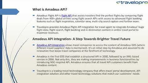 Amadeus Flight API Integration | Travelopro
