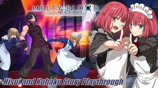 Melty Blood: Type Lumina (PC/Steam) - Hisui \u0026 Kohaku Story Playthrough