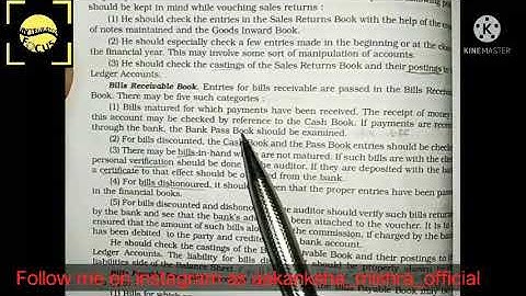 Vouching of Sales, vouching of sales return, vouching of bills receivable, vouching of bills payable