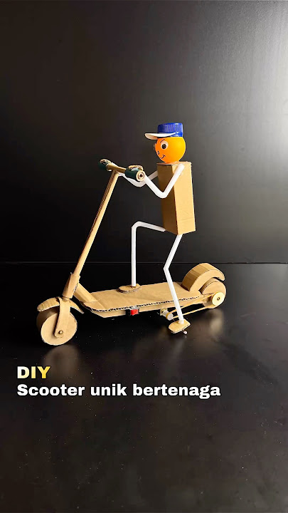 Dit creative mainan unik robot scooter kardus bertenaga #diy #creative #toys #tutorial #idea #robot