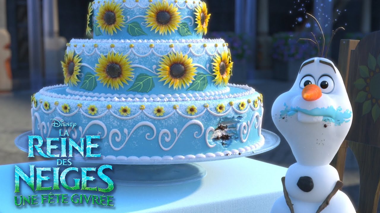 La Reine Des Neiges Une Fete Givree Olaf Mange Le Gateau D Anniversaire D Anna Disney Be Youtube