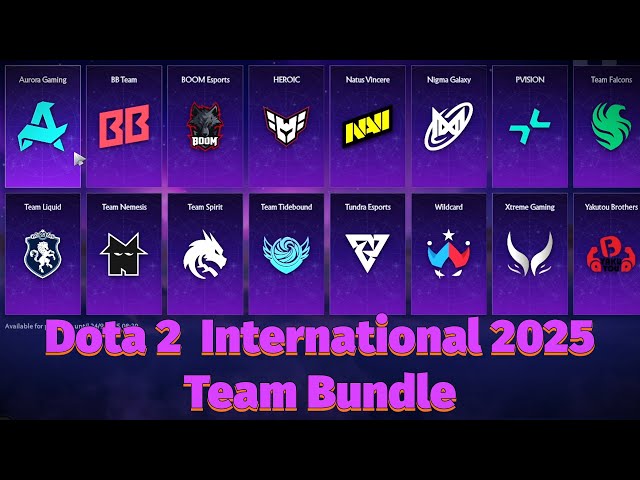 Dota 2 : International 2025 Team Bundle - YouTube