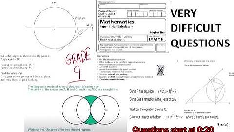 HARDEST GCSE Higher Maths Questions With Solutions (GRADE 9!)