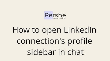 How to open LinkedIn connection