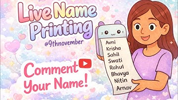Live Name Printing ✨ Comment Your Name❤️