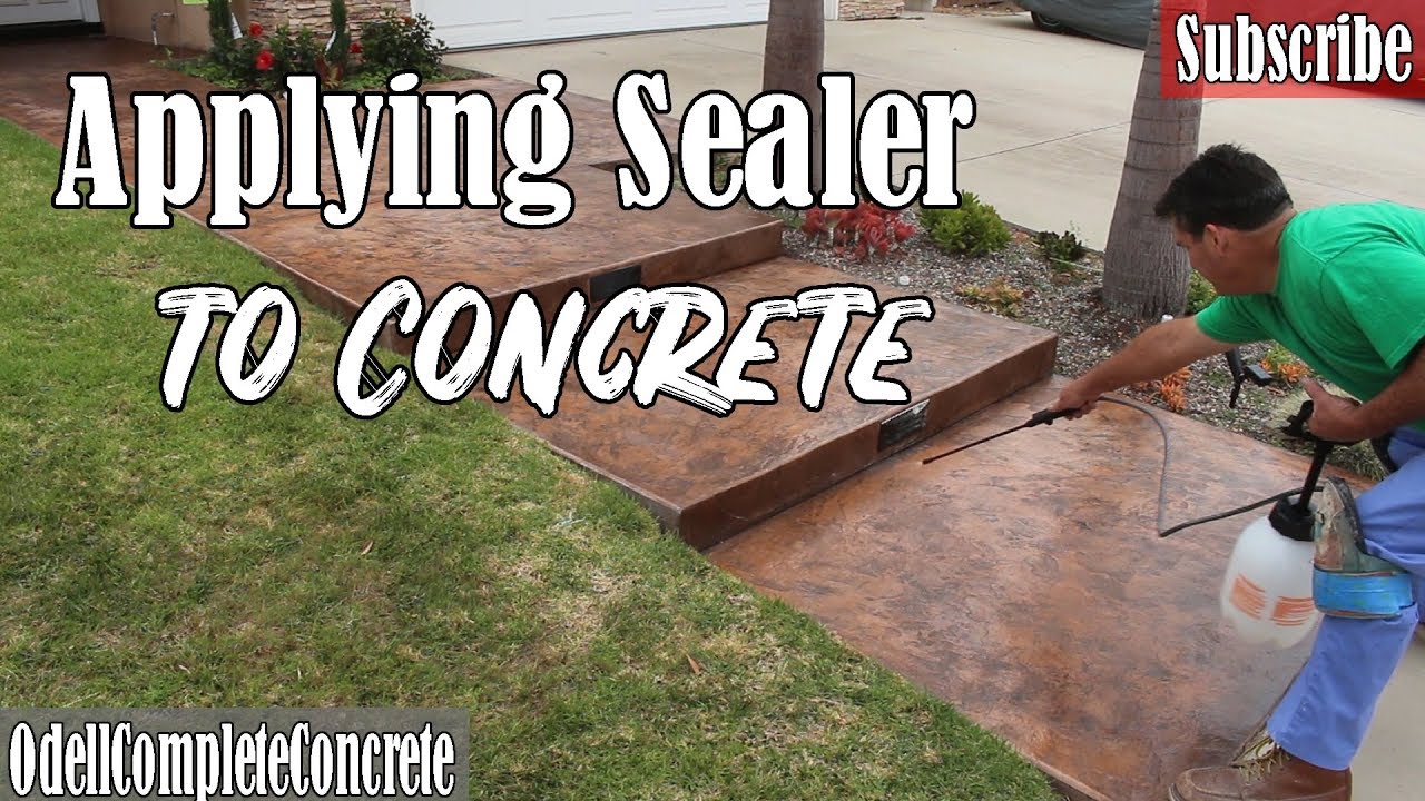 How to Apply Sealer to New and Old Concrete - YouTube