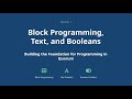 Quourm Hour 2: Block Programming and Text and Booleans