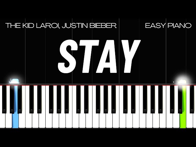The Kid LAROI, Justin Bieber - STAY (EASY PIANO TUTORIAL) class=