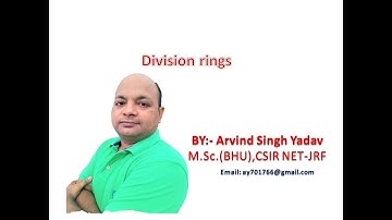 Division rings and fields( examples and definitions), ring theory