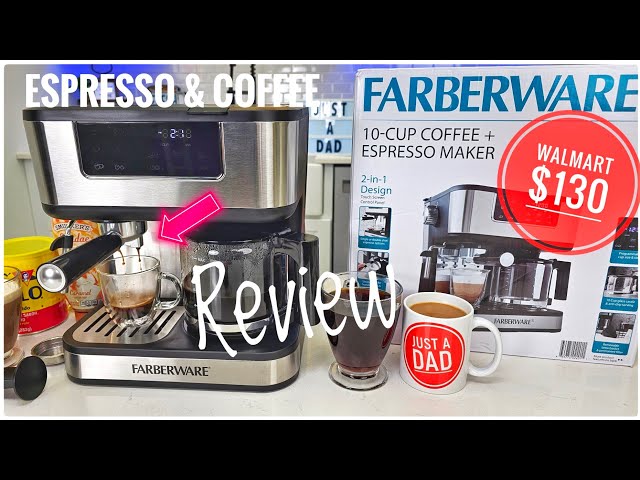 Walmart Farberware Dual Brew Espresso & Coffee Maker Review 