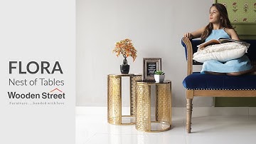 Modern Nest of Tables Design | Flora Nest of Table | Wooden Street