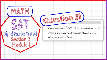 Question 21 in SAT Digital Practice Test #4, MATH Section 2 Module 1