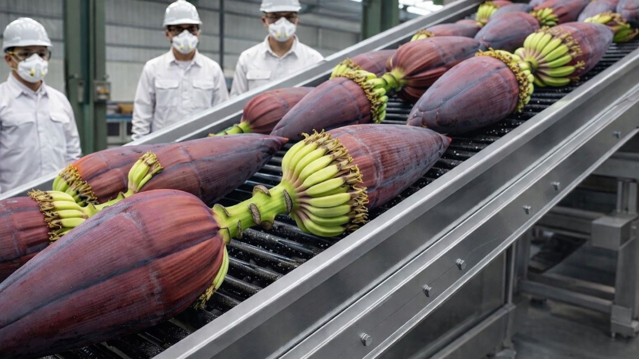 Inside a Banana Blossom Processing Factory You’ve Never Seen Before | Modern Factory