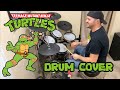 Teenage mutant ninja turtles theme song drum cover  throwback drummer